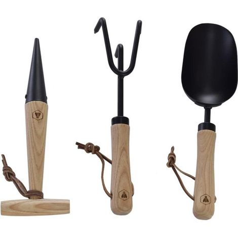 ENSEMBLE DE JARDINAGE 3 PIÈCES COMPRENANT UNE LAME DE PERCEUSE ET UNE DÉCORTIQUEUSE (1/5)