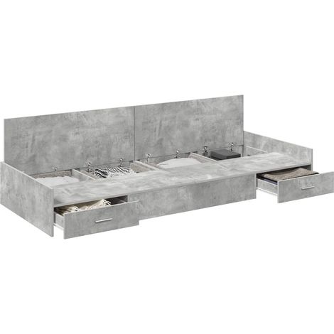 Maison Exclusive - Struttura del letto con testiera Grigio cemento 80 x 200 cm