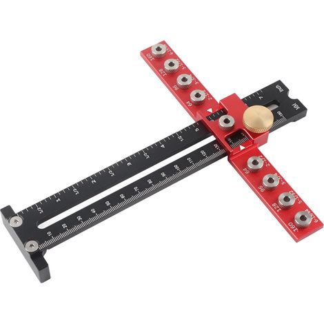 Lot Guide Perçage Aluminium Handle Positionneur Gabarit de Perçage pour Porte Meuble Tiroir (1/5)