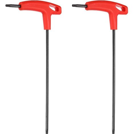 2Pcs Clé Torx À Poignée En T T25 Acier Carbone Clé Torx Rouge (1/5)