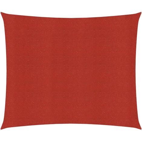 Voile d'ombrage 160 g/m² Rouge 2x2 m PEHD (1/5)