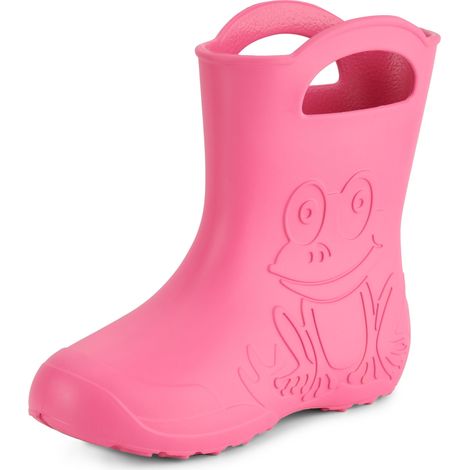 Ladeheid Bottes de Pluie en EVA pour Femme Bottes en Caoutchouc Resistantes à l'eau Bottines Imperméables Wellies Chaussures de Sécurité Femme LA-CA-09 (Rose, 40/41 EU)