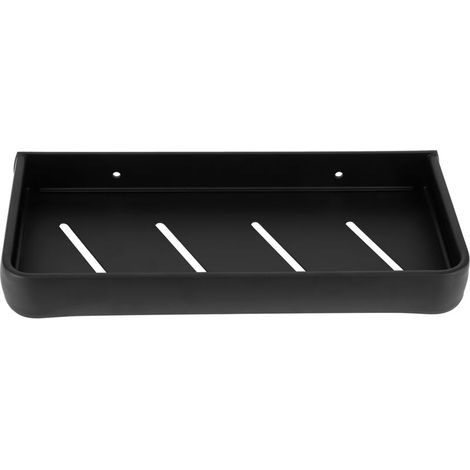 Étagère de salle de bain en aluminium de 30cm, support de rangement mural creux, organisateur de panier (monocouche) (1/5)