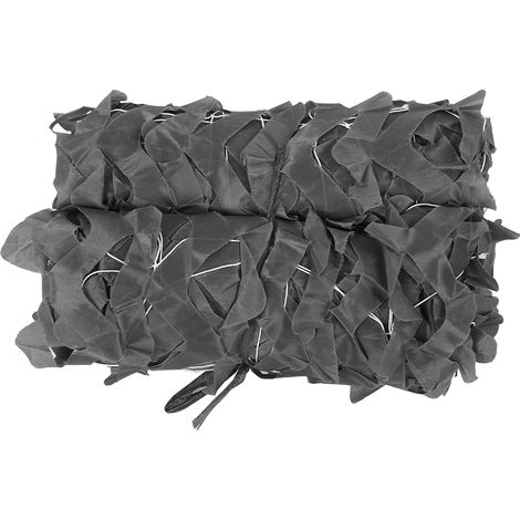 Filet de camouflage militaire d'extérieur pour la chasse, le tir, le camping et la protection solaire (gris, 2 x 4) (1/5)