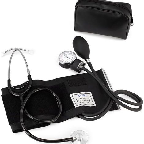 Manuelle Tensiomètre avec Stéthoscope pour un usage Domestique, type de bras, d'Échappement, double tête-Stéthoscope, Tensiomètre médical (1/5)