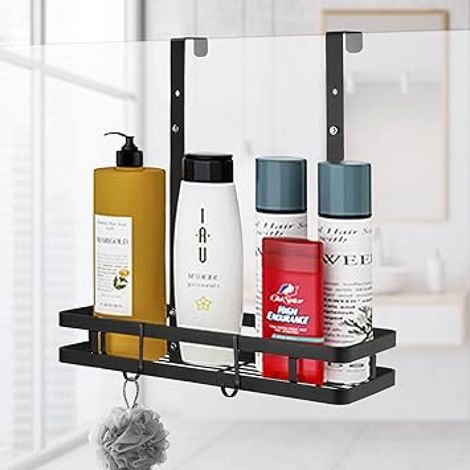 (1 Stück) Selbstklebendes Duschregal zum Aufstecken ohne Bohren, aus rostfreiem Edelstahl 304, mit Seifenschale, Badezimmer-Aufbewahrungsregal. (1/4)
