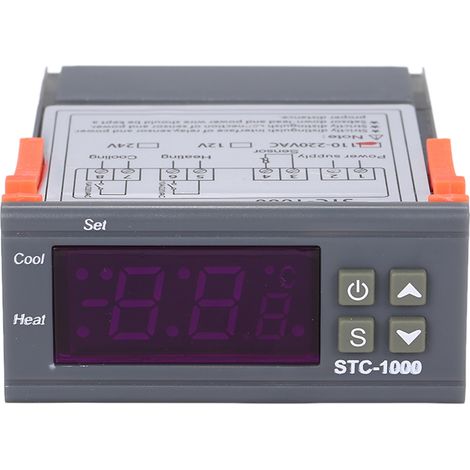 Contrôleur de température numérique STC-1000, thermostat Celsius pour chauffage et refroidissement avec capteur (1/5)