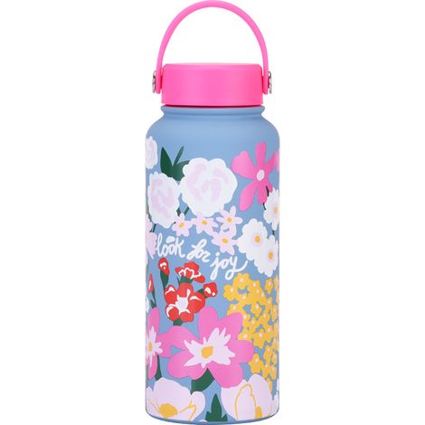 Nouvelle Gourde Isotherme 2025 1L Grande Capacité Portable Sport Poignée Impression pour Femme (1/5)