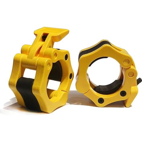 Paire de colliers de serrage rapides pour barre olympique (2 pouces) — Verrous professionnels pour disques de poids (2") — Clips de blocage pour entraînement, haltérophilie et fitness (1/4)