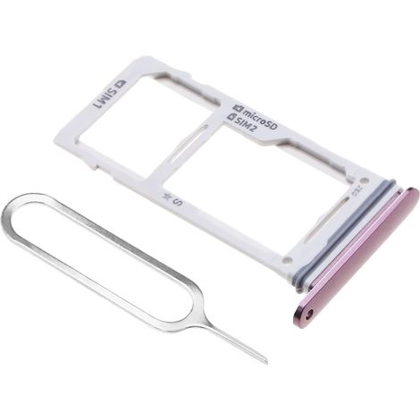 Replacement Dual SIM Card Tray with Eject Pin, Compatible with Samsung Galaxy S9/S9 Plus, Purple (1/5)