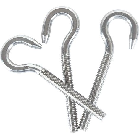 M4 Boulons à Oeil 304 vis à anneau en Acier Inoxydable Longue Poignée Crochet à Vis à Tête Convient Pour la Fixation et la Suspension 10PCS (1/5)