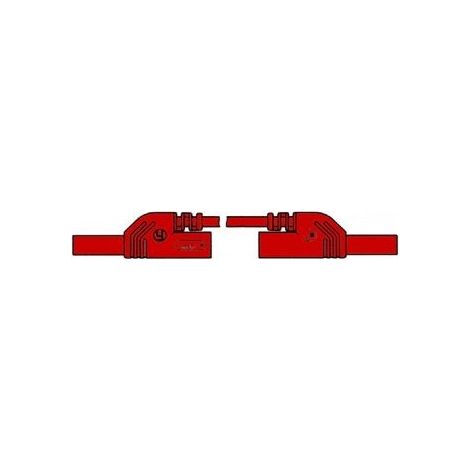 Cordon de mesure isole 4mm 50cm avec reprise - rouge (mlb-sh/ws 50/1)
