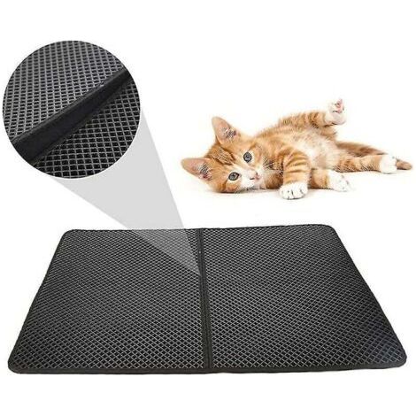 cat litter. Water and urine trap pads. Double layer honeycomb. EVA pet mat. cat and dog rubbing foot mat 40x50cm (1/4)