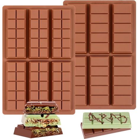 Stampi per cioccolato in due parti, stampi in silicone per cioccolato, stampi per cioccolato Dubai, per la produzione di cioccolato. 60 scomparti. (1/5)