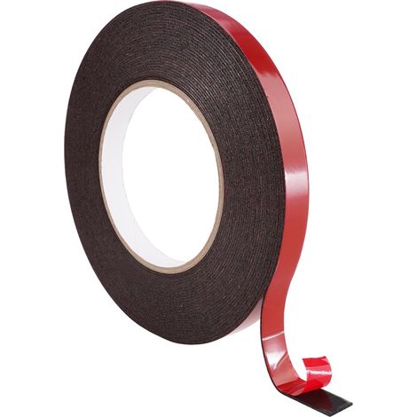 Ruban Adhésif Double Face Extra Fort Exterieur Imperméable et Ultra Super Résistant, pour Bureaux, Maison, Voitures Réparation, Fixant, DIY, Extérieur (12 mm Large) (1/5)