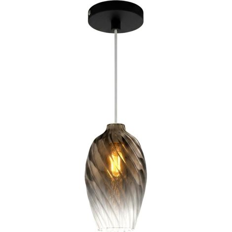 Lampadario moderno top light tide 1242 sigma + r10t1 ne e27 led metallo vetro pirex, vetro bronzo (1/5)