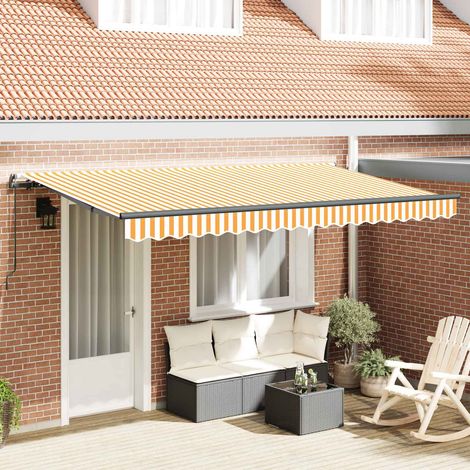 Toldo Retráctil Amarillo 350 x 200 cm tela