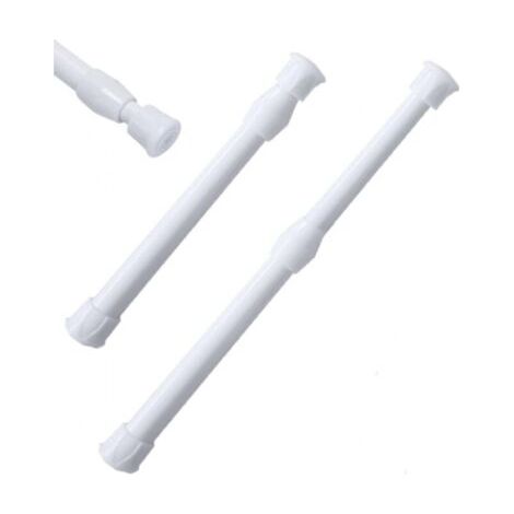 BUNTHAUS 2 tringles à rideaux extensibles, 30-50 cm, sans perçage, pour rideaux courts, rideaux de penderie ou de douche