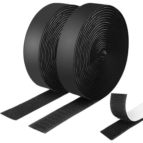 2 Pièces Bande Adhésives Ruban Scratch Hook Loop, 10 m X 20 mm (1/5)