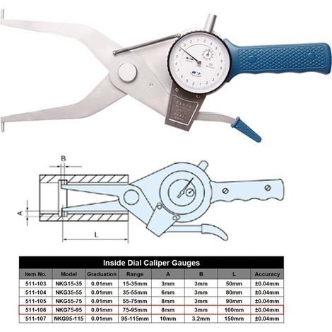 Trade Shop - SCHNELLES INNENDICKENMESSGERÄT-MIKROMETER 0-20 mm 0,01 mm 70 mm - (1/5)