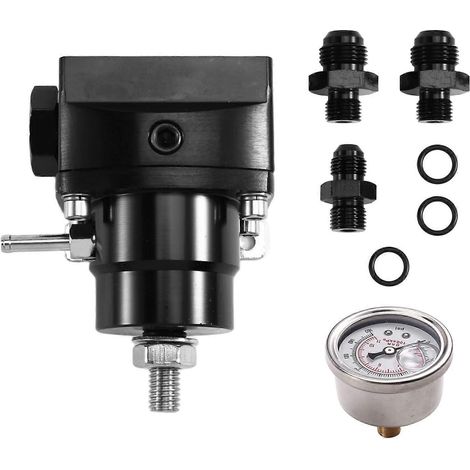 Régulateur d'injection de carburant AN8 avec manomètre de suralimentation, kit de régulateur de pression de carburant haute pression - SFYGV (1/5)