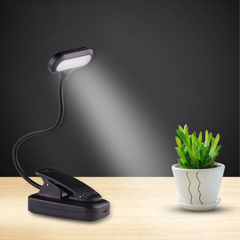 LED-Schreibtischlampe mit Klemme, tragbare Lampe mit Laptop-Akkufach, LED-Schreibtischlampe für Zuhause, Augenschutzlampe (1/5)