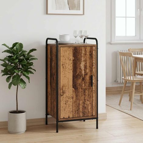 vidaXL Aparador Madera envejecida 97 x 33 x 81 cm Madera de ingeniería (1/3)