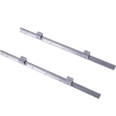 SBR12-700mm Roulement linéaire de 12 mm, 2 rails de glissement, 4 glissières (1/5)