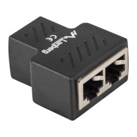 Lanberg ADS-RJ45-2RJ45-OS cavo splitter e combinatore Splitter di segnale de per coassiale cavo Nero