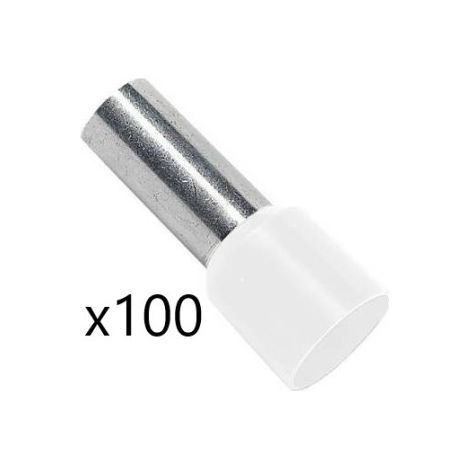 Embout de cu00e2blage Blanc 16mm2 - 41056 X 100 UNITES (1/2)
