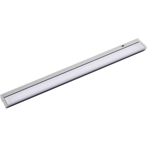 Luz LED debajo del gabinete, 10W, 580lm, 56cm, blanco cálido, detector de movimiento, titanio