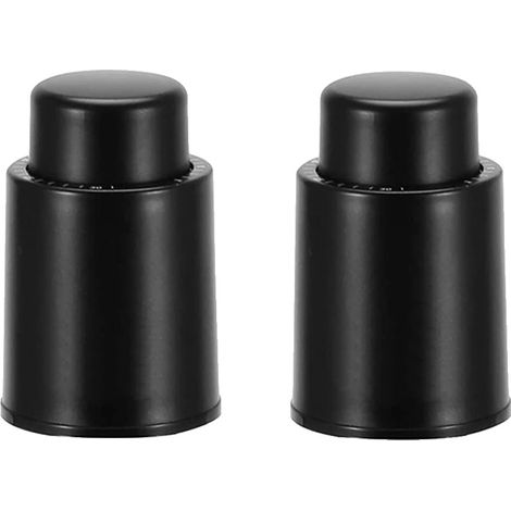 Tapón para botella de vino, sellado al vacío, diseño reutilizable, paquete de 2 (1/2)