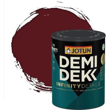 Peinture Bois - JOTUN - Lasure Opaque Satinée - RAL 3005 - Rouge Vin - 0,75L (1/2)