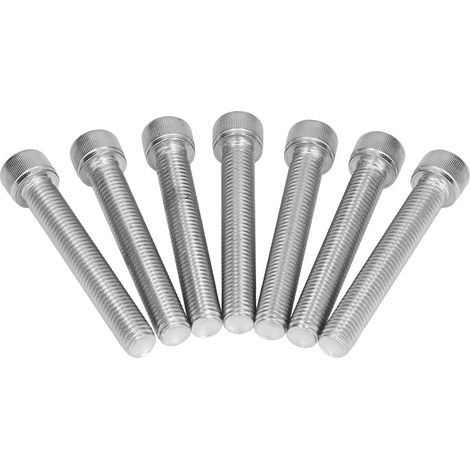 Vis M12x75 Tête Cylindrique Creuse Hexagonale DIN 912, Lot de 20, Acier Inoxydable A2-70, Filetage Pas Grossier 1.75 (1/5)