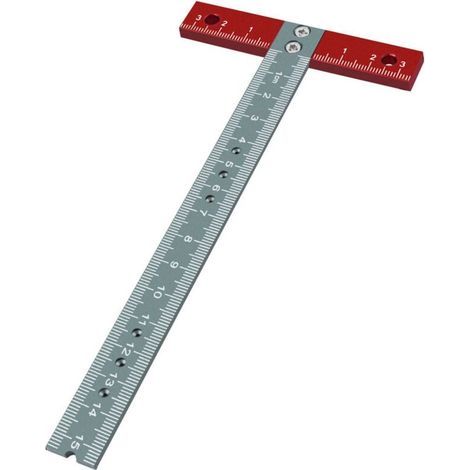 T-Lineal aus Aluminiumlegierung, Metall-, Holzbearbeitungs-, Zeichen- und Bastelwerkzeug mit Skala für Architekten (1/5)