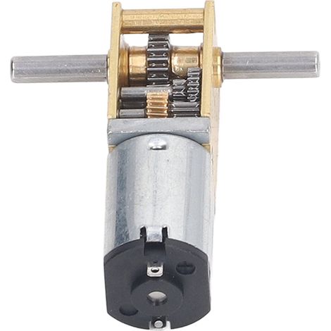 Moteur à engrenages à vis sans fin turbo, micro-balais, DC3V 4RPM, mini-réduction à 2 arbres avec siège fixe pour voiture intelligente (1/5)