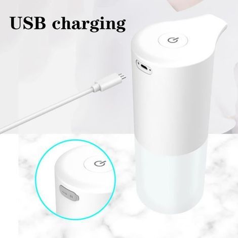 HONORNIC - 350ML distributeur de savon automatique sans contact USB chargeant la machine intelligente de mousse de capteur infrarouge-blanc (1/4)