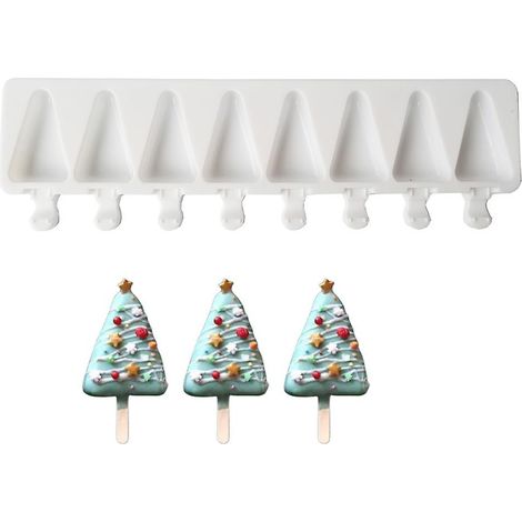 Moule à glace ovale classique en silicone à 8 cavités pour pâtisserie - Antiadhésif (1/4)