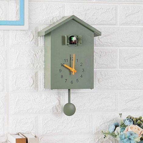 Horloge Murale - Coucou Design Oiseau - Pour Intérieur Maison Bureau - Fonction Heure Sonore avec Désactivation Nocturne - Silencieuse - 1 Pièce (1/3)