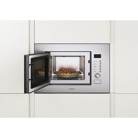 Micro-ondes avec grill Candy MIC20GDFXIT en acier inoxydable encastrable 20 L 800 W (1/4)