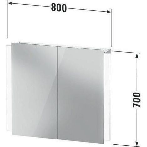 Duravit Ketho.2 Spiegelschrank, Version Better, LED-Beleuchtung, (1/3)