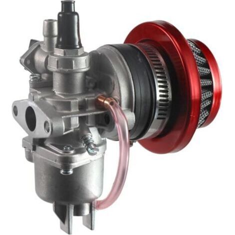 Vergaser mit Luftfilter für Mini-43ccm, 47ccm, 49ccm 2-Takt ATV, Quad, Go-Kart, Offroad-Motorrad, Pocketbike, rot (1/5)