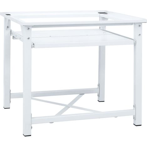 Socle pour machine à laver avec étagère coulissante Blanc CFW68079 (1/5)