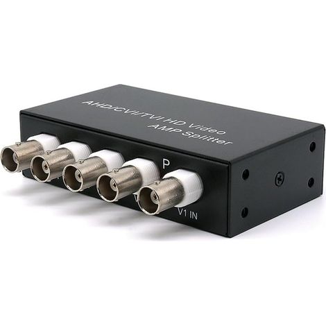 Signal 1 in 4 Out AHD/CVI/TVI Videosplitter HD Koaxial Kamera, Schwarz (1/5)