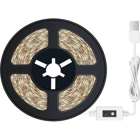 Bande LED étanche avec capteur de mouvement intelligent, barre lumineuse USB à intensité variable progressive pour placards de cuisine (1/5)