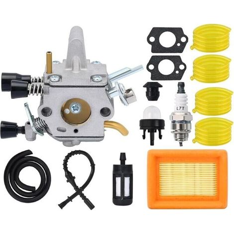 Carburatore Hippotech FS120 con filtro aria 4134 141 0300 per decespugliatori Stihl FS 120 FS200 FS250 FS300 FS350 FR350 + kit tubo carburante (1/3)