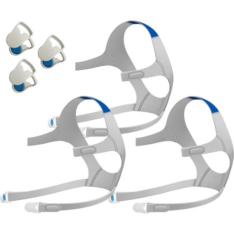 Headgear - Compatible Avec Masque Facial Complet ResMed AirFit AirTouch F20 - Élastique Flexible Avec Attaches Magnétiques - 3 Pièces (1/5)