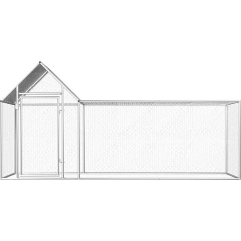 Poulailler Cocotte 3 x 1 x 1,5 m Acier galvanisé CFW76278 (1/5)