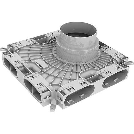 Vaillant Niedrigbau-Luftverteiler für Luftschlauch flach 52 x 132 mm, 0020231943