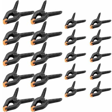 Jeu de 20 Pince à Ressort, Bricolage Outillage Serre-joints, Pinces Clips Clamps de Préhension pour Bois Atelier Photographie - 2 Pouces / 3 Pouces (1/5)